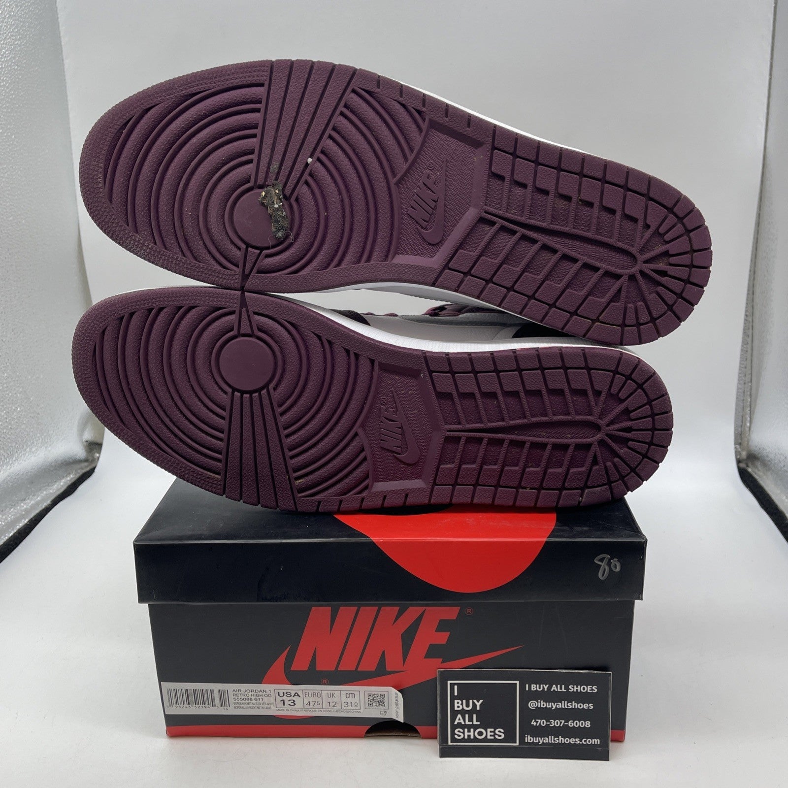 Size 13 - Air Jordan 1 Retro High OG Bordeaux (555088-611)
