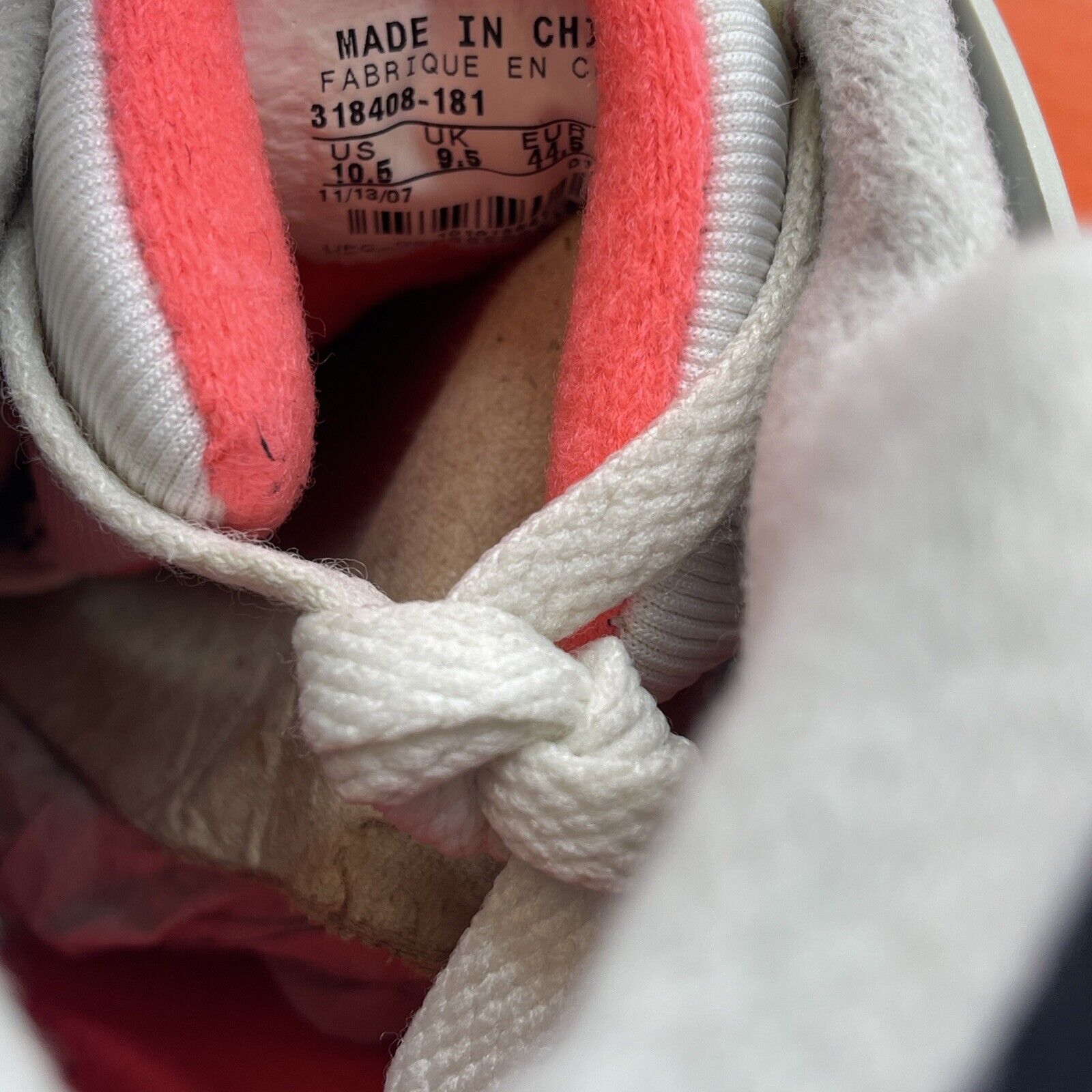 Size 10.5 - Nike Air Tech Challenge 2 2008 White Hot Lava White (318408-181)