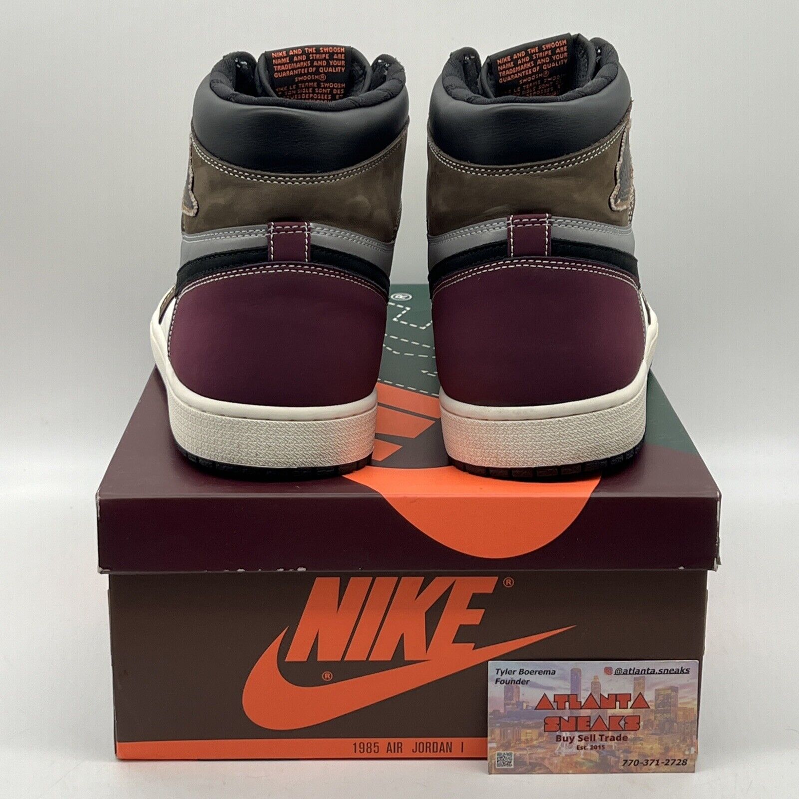 Size 14 - Jordan 1 High OG Crafted 2021 Brown Black Maroon (DH3097-001)