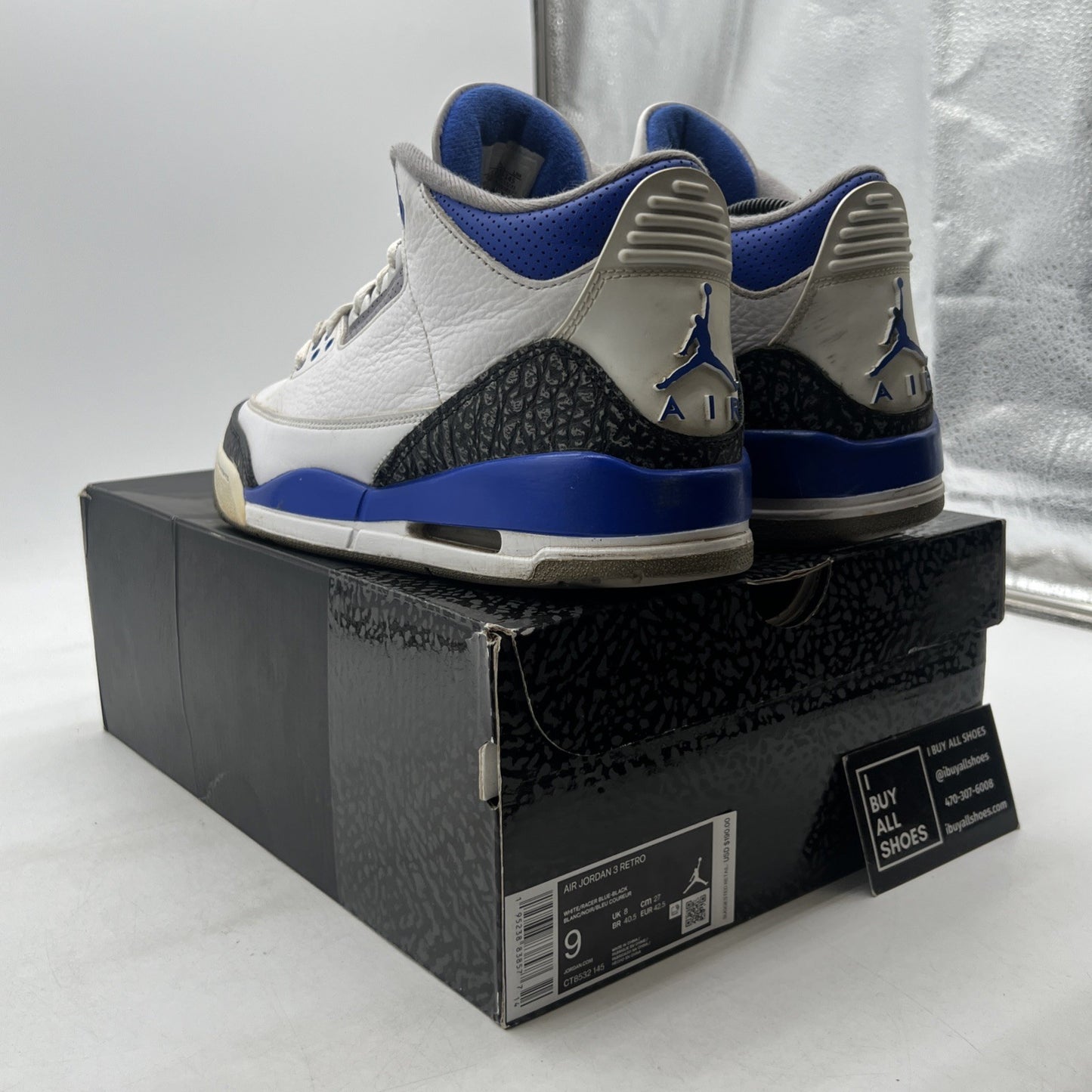 Size 9 - Air Jordan 3 Retro Mid Racer Blue (CT8532-145)