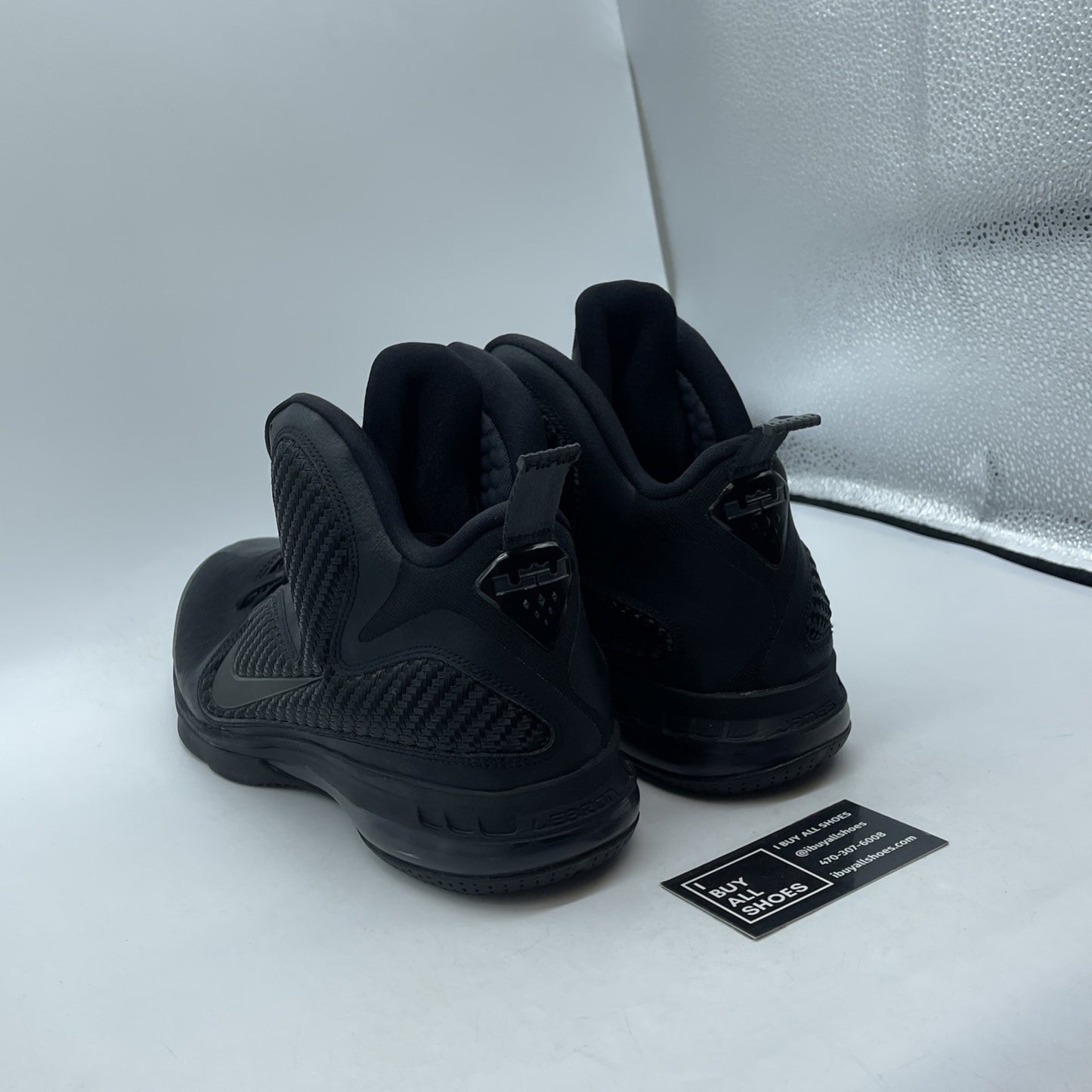 Size 13 - Nike LeBron 9 Blackout Suede Leather (469764-001)
