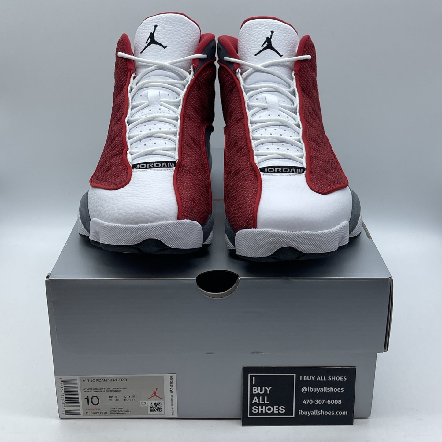 Size 11 - Jordan 13 Red White Grey Leather Suede (DJ5982600)