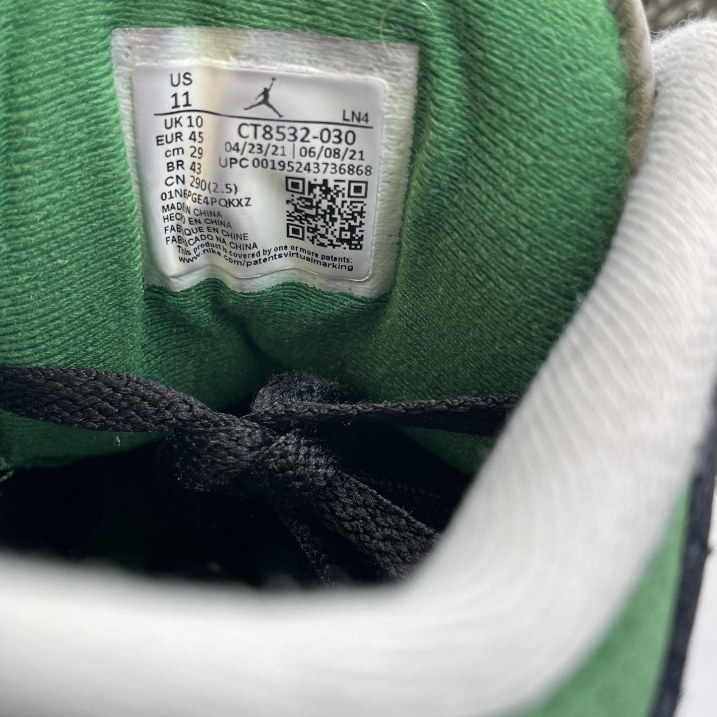 Size 11 - Jordan 3 Retro Mid Pine Green Grey Black Suede (CT8532-030)