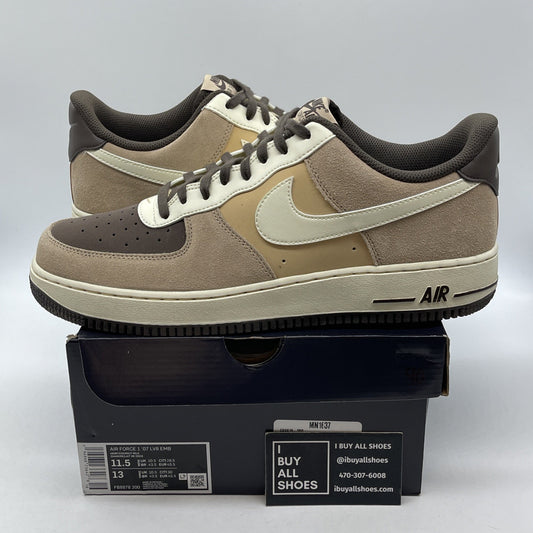 Size 11.5 - Nike Air Force 1 '07 LV8 Baroque Brown Suede Leather (FB8878-200)