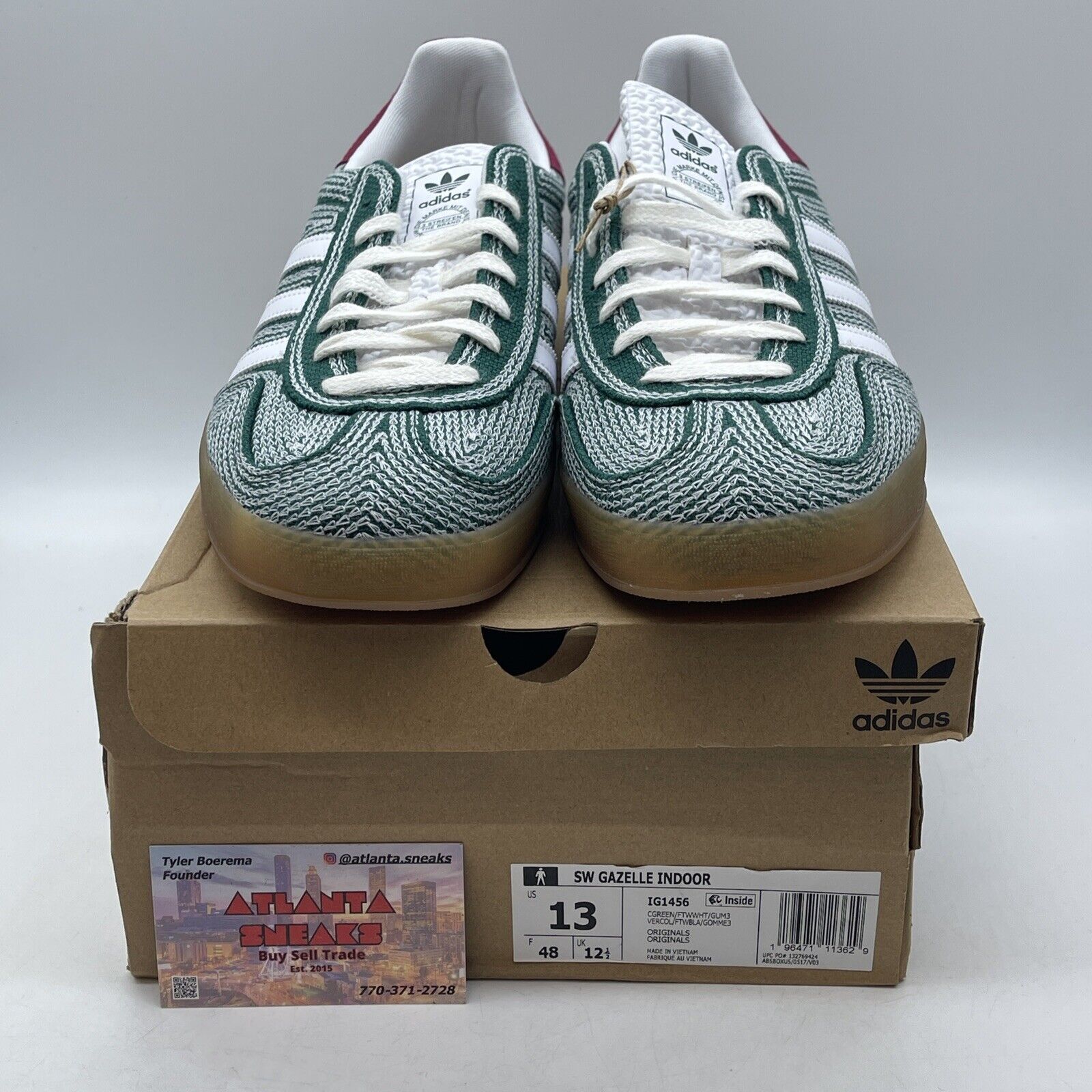 Size 13 - adidas Sean Wotherspoon x Gazelle Indoor Green Hemp Green (IG1456)