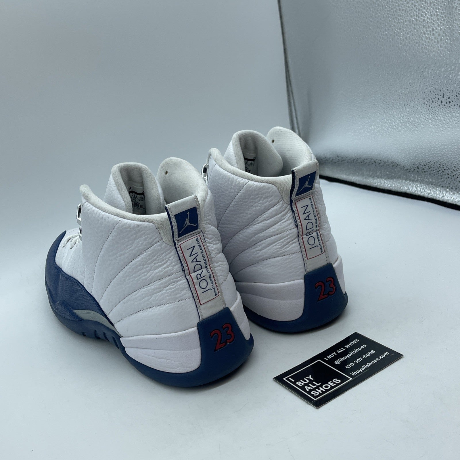 Size 11.5 - Jordan 12 Retro French Blue 2016 White Leather (130690-113)