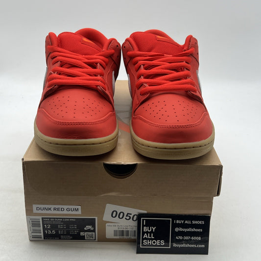 Size 12 - Nike SB Dunk Low Pro University Red Gum Sneakers 2024 (FJ1674-600)