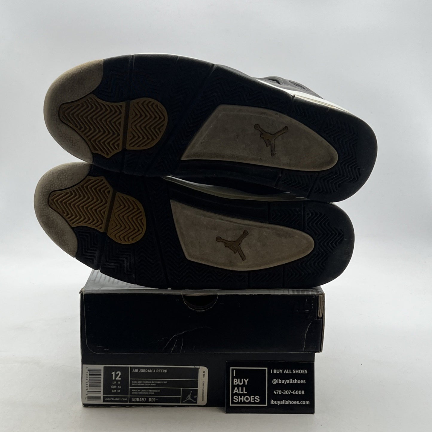 Size 12 - Air Jordan 4 Retro 2004 Cool Grey (308497-001)