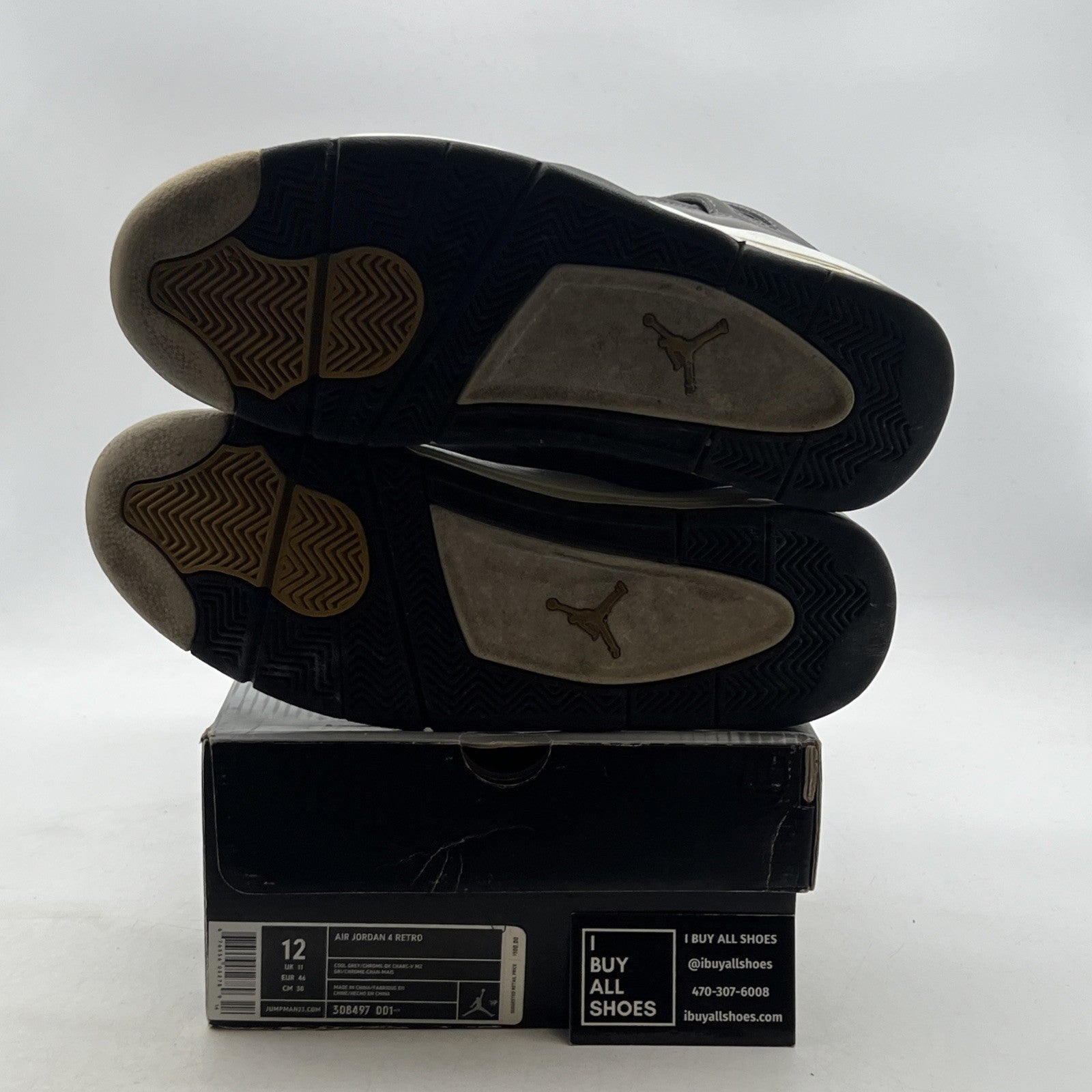 Size 12 - Air Jordan 4 Retro 2004 Cool Grey (308497-001)