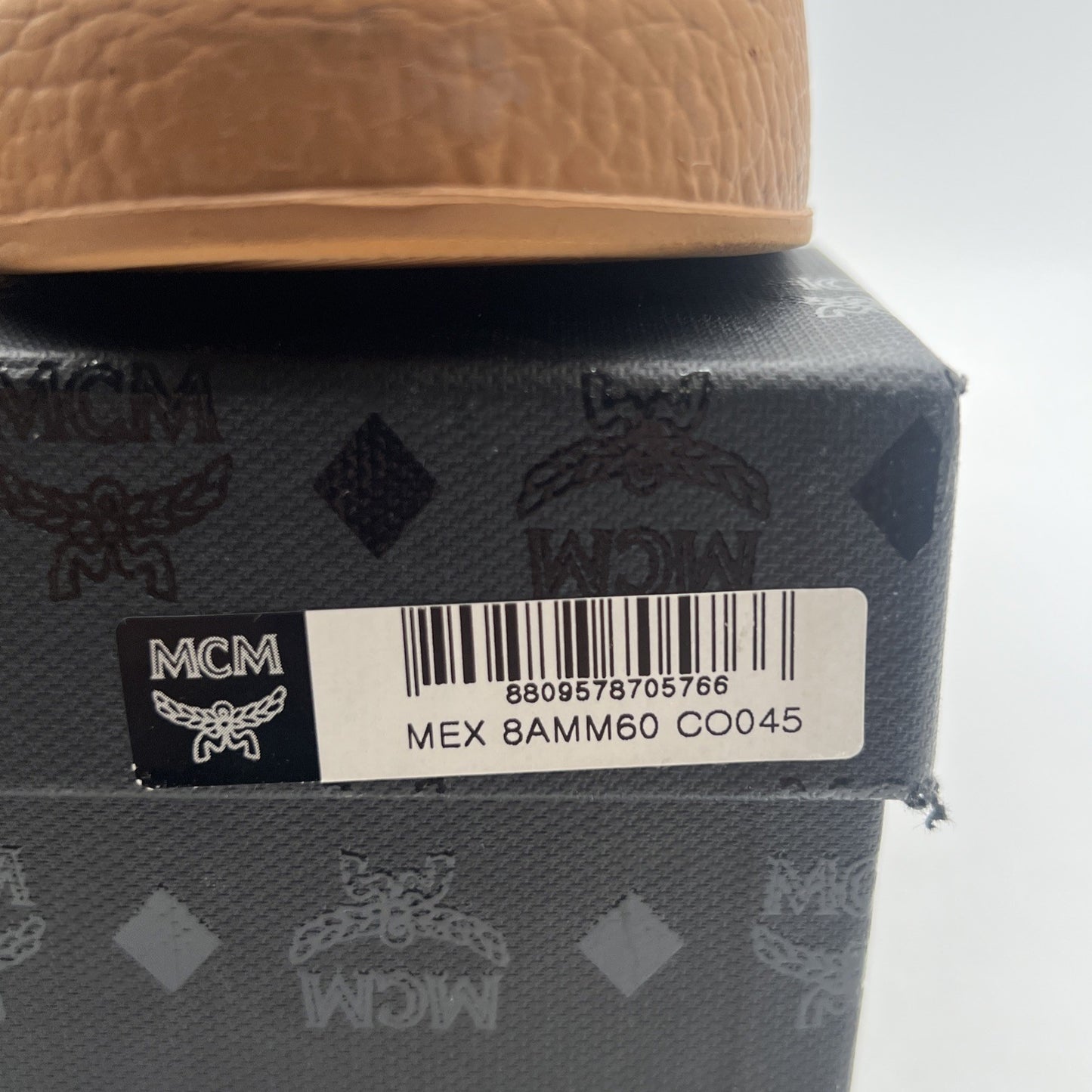 Size 45 - MCM Men’s Monogram Print Rubber Slides