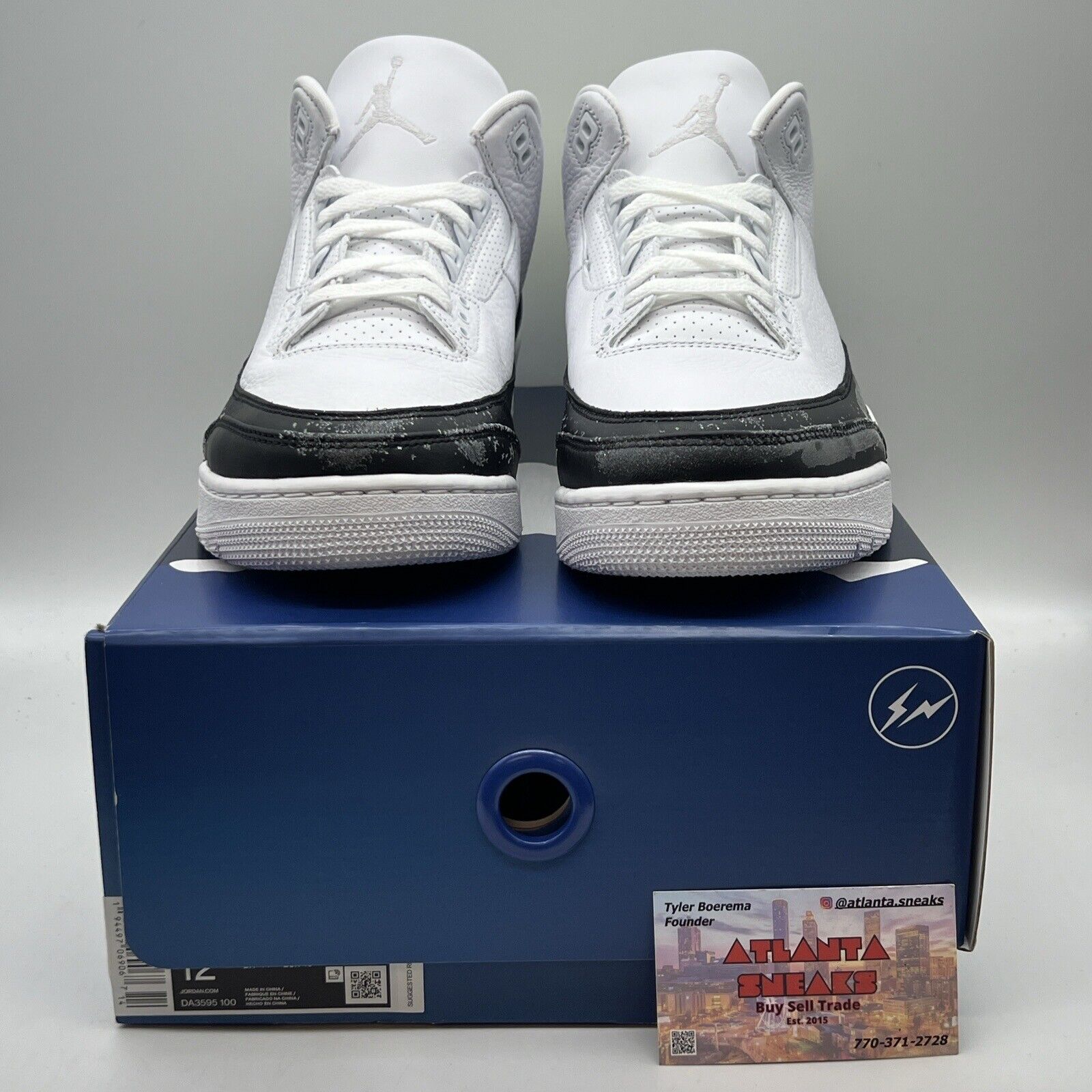 Size 12 - Jordan 3 Retro SP x Fragment Design Mid White Brand New Og All