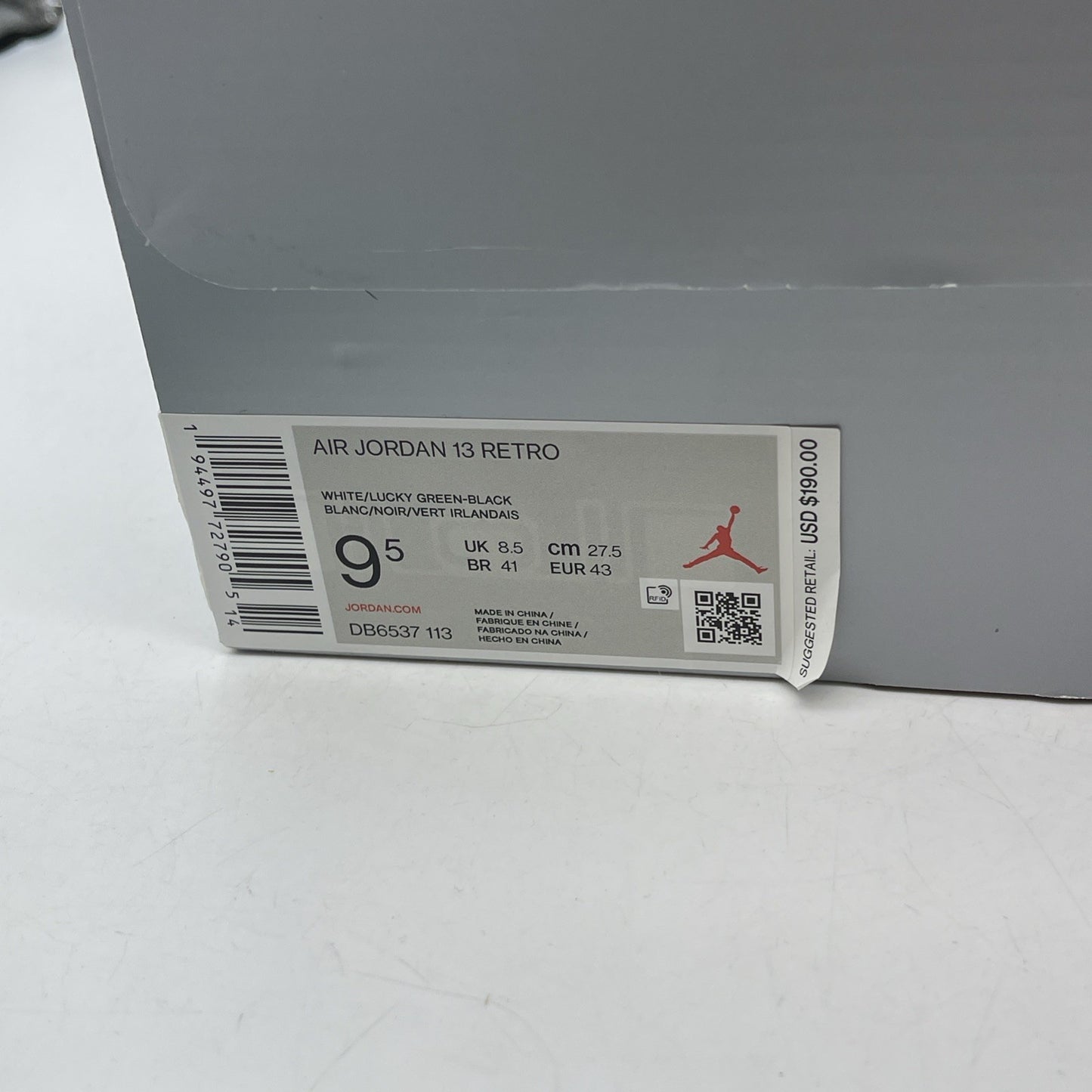 Size 9.5 - Air Jordan 13 Retro Lucky Green 2020 - (DB6537-113)
