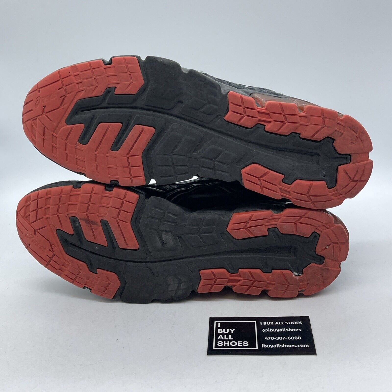Size 8 - Asics Gel-Kayano V KZN Black Red Silver Suede Leather  (1021A408)