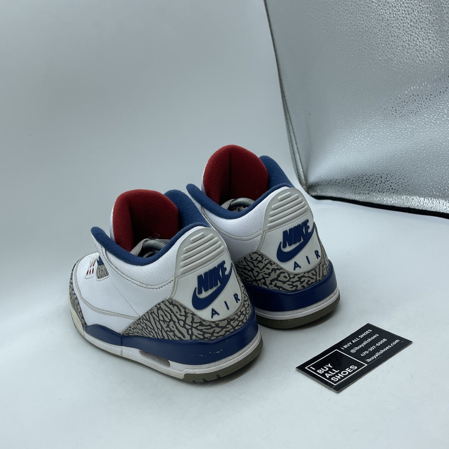 Size 10.5 - Jordan 3 Retro OG Mid True Blue Black Grey Suede Leather (854262-106