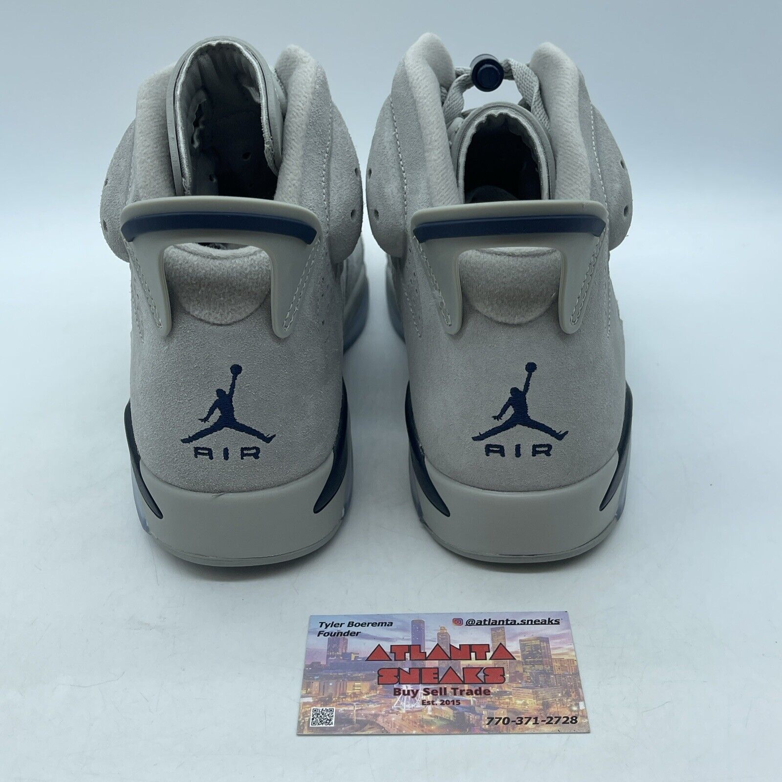 Size 8.5 - Jordan 6 Retro Mid Georgetown Grey Blue White Suede (CT8529-012)