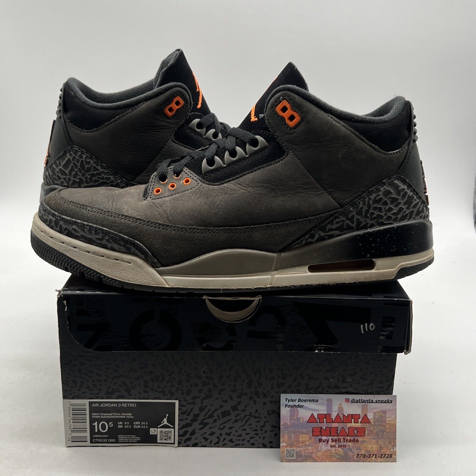 Size 10.5 - Jordan 3 Retro 2023 Mid Fear (CT8532-080)