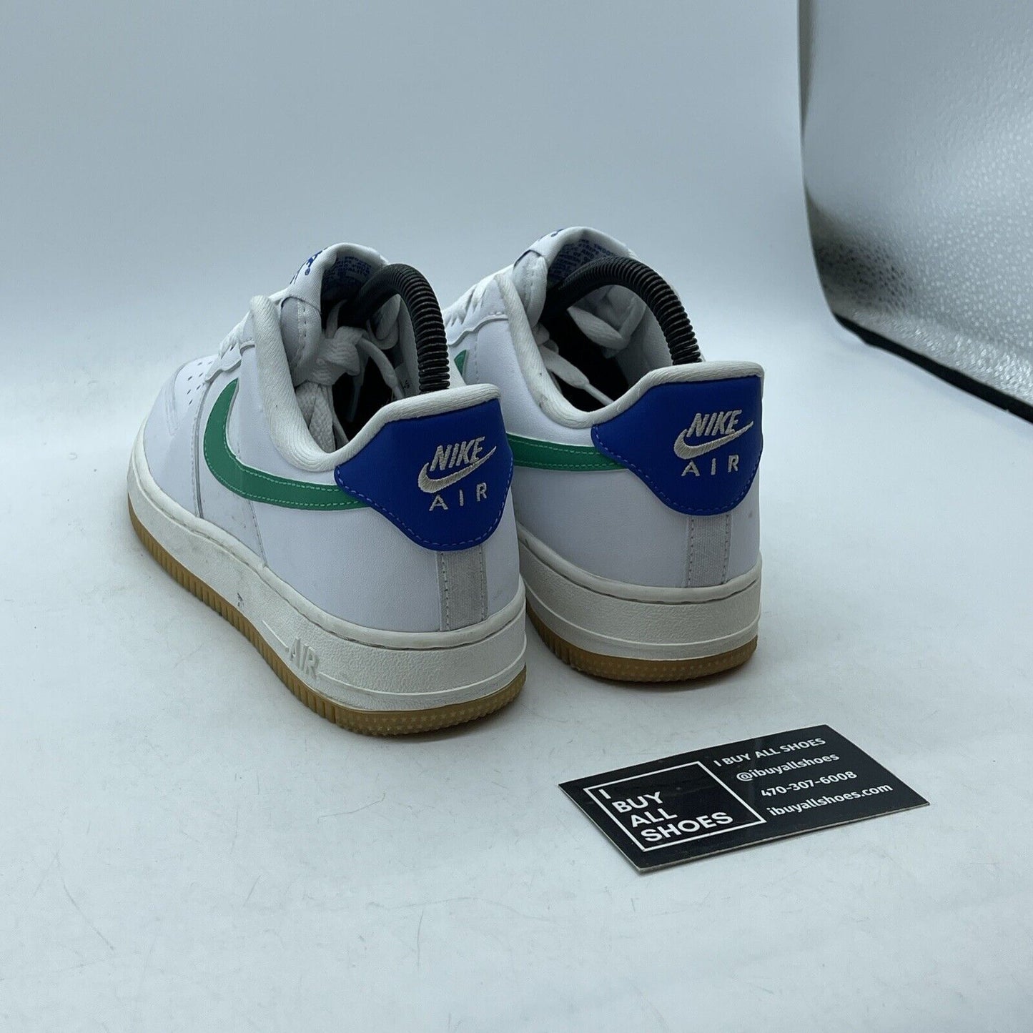 Size 7W - Nike Air Force 1 '07 White Stadium Green Leather Suede (DD8959-110)