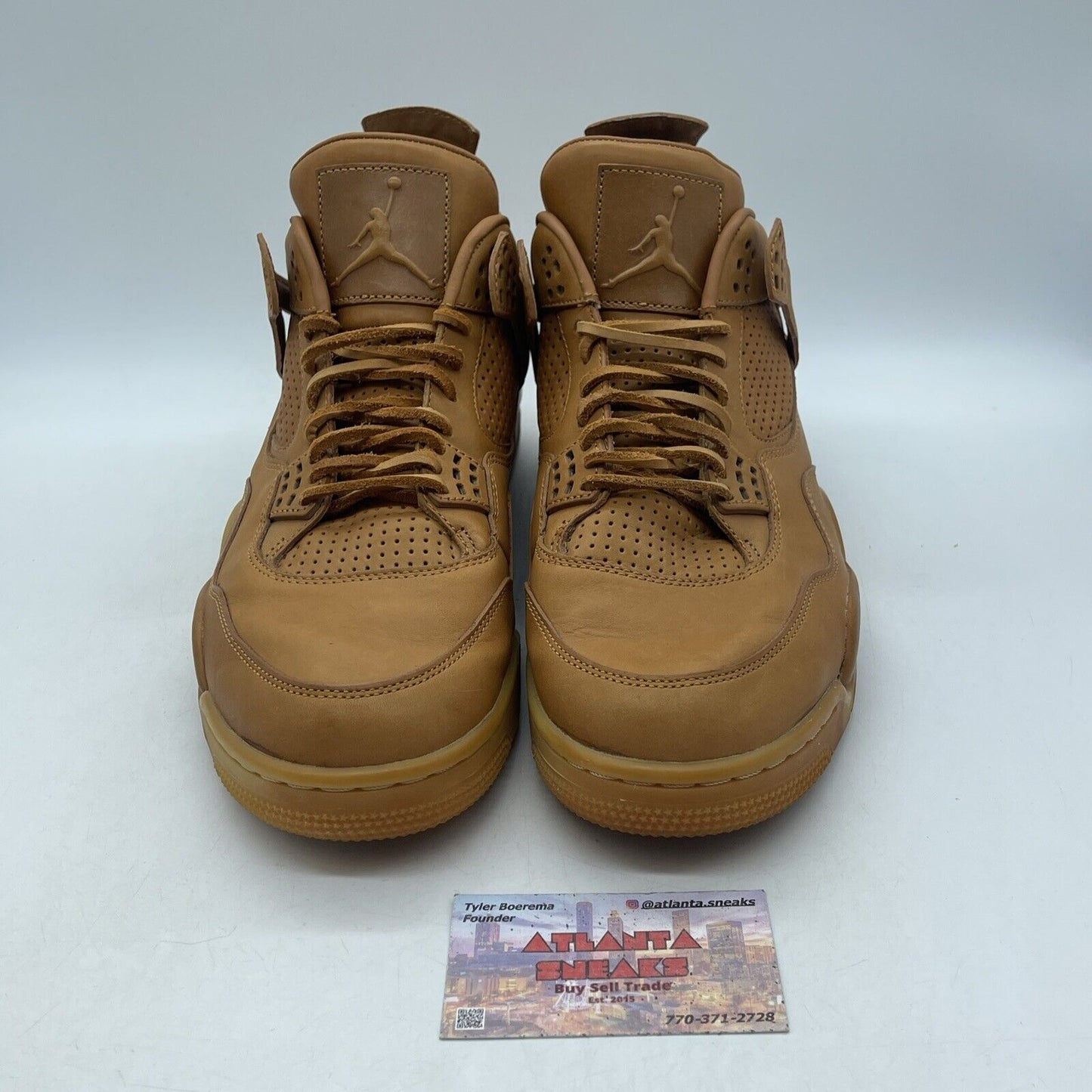 Size 11.5 - Air Jordan 4 Retro Premium Wheat Brown Leather Suede (819139-205)