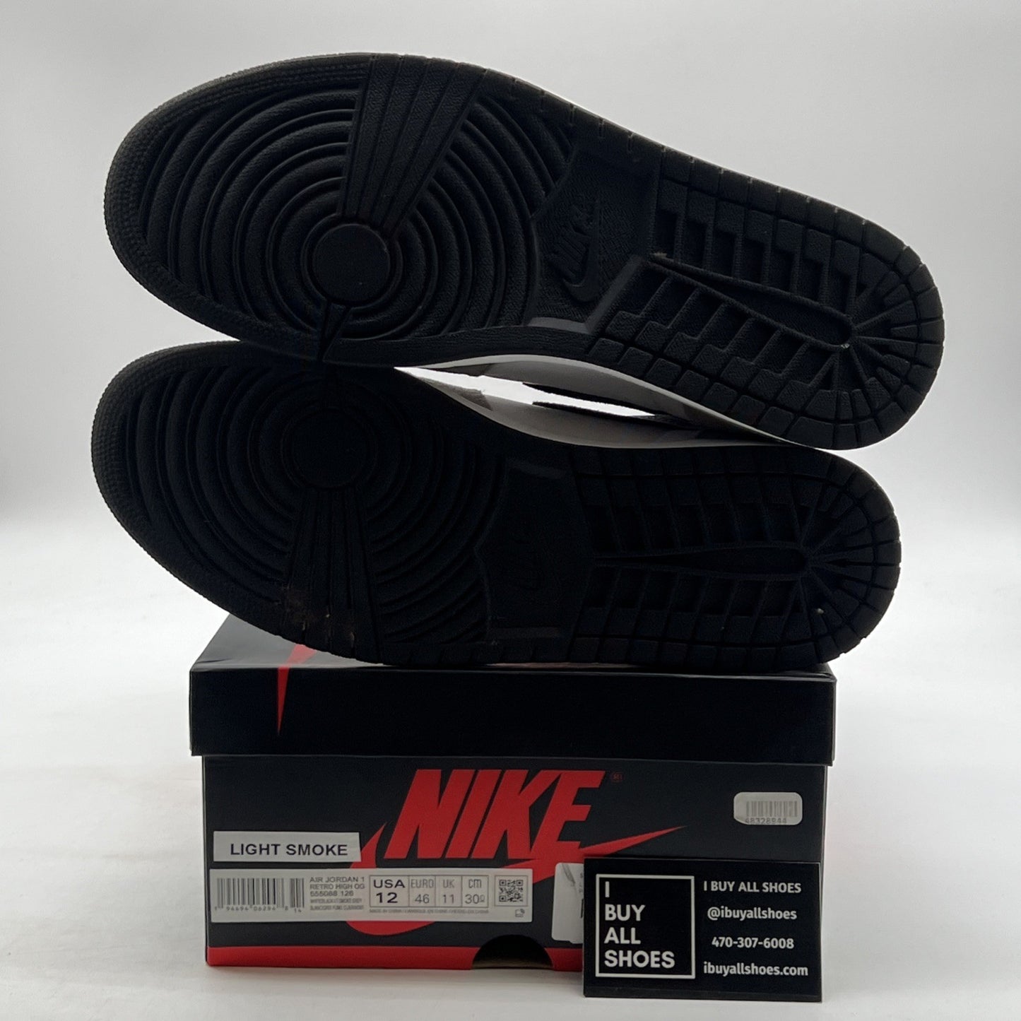 Size 12 - Air Jordan 1 Retro High OG Smoke Gray 2020 (555088-126)