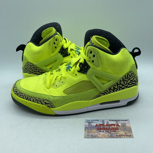 Size 10 - Jordan Spizike BHM Neon Green Black Suede Leather (579593-712)