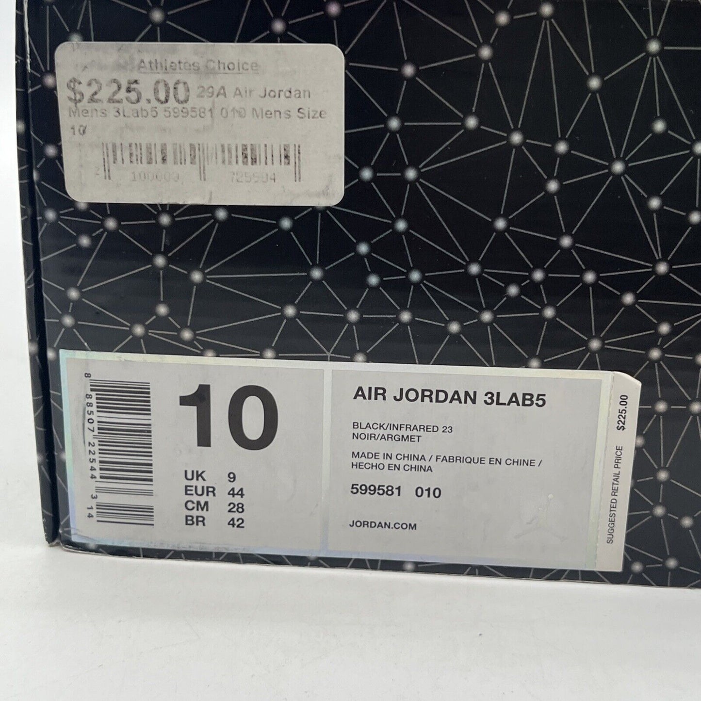 Size 10 - Air Jordan 5 Retro 3Lab5 Infrared (599581-010)