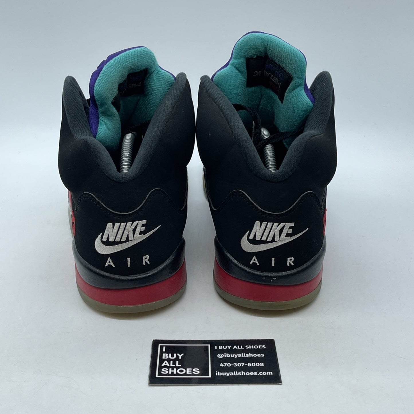Size 11.5 - Jordan 5 Retro Top 3 Black 2020 Red White Suede (CZ1786-001)
