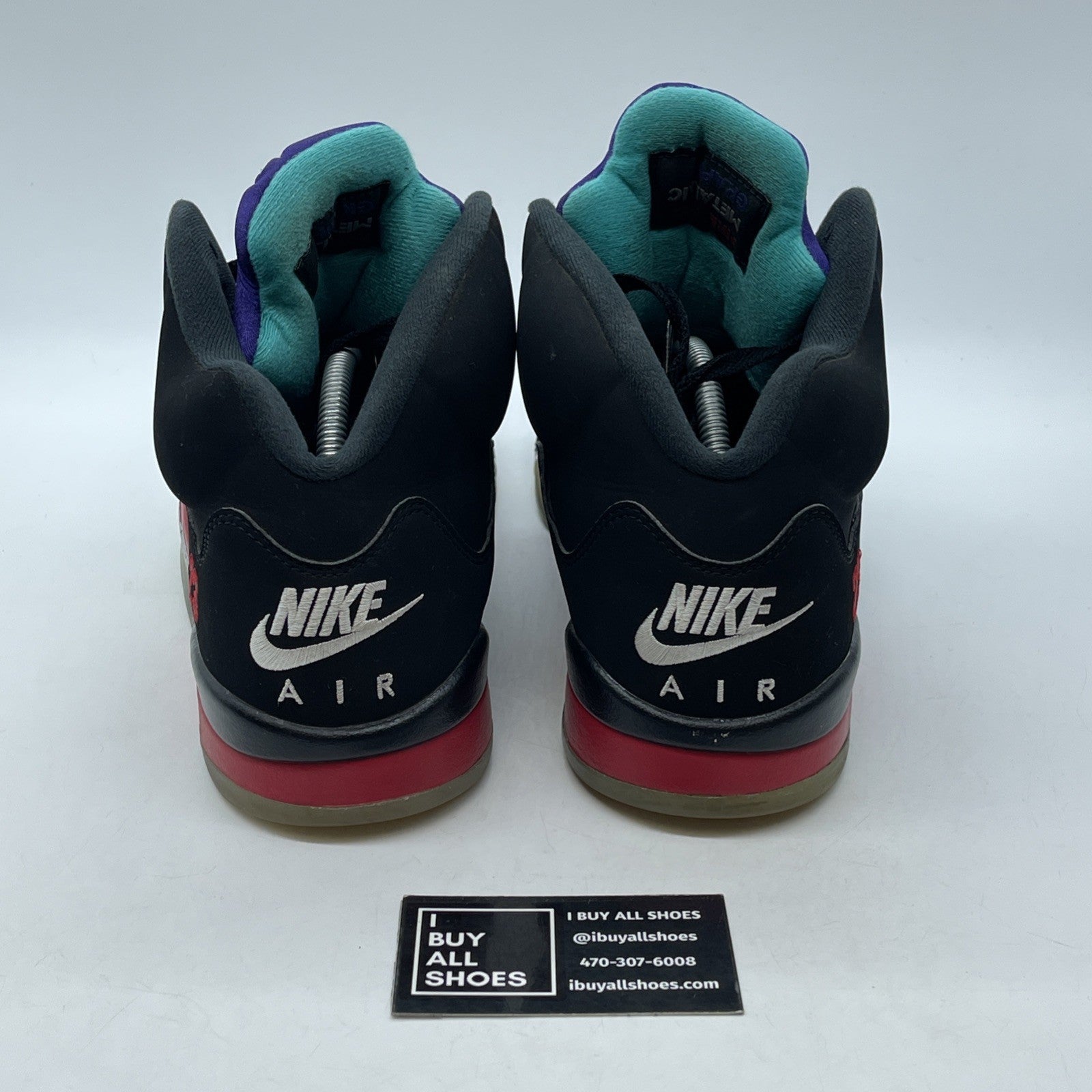 Size 11.5 - Jordan 5 Retro Top 3 Black 2020 Red White Suede (CZ1786-001)