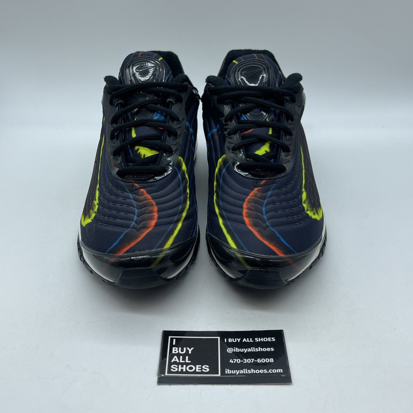 Size 11.5 - Nike Air Max Deluxe Midnight Navy Black Orange Suede (AJ7831-001)