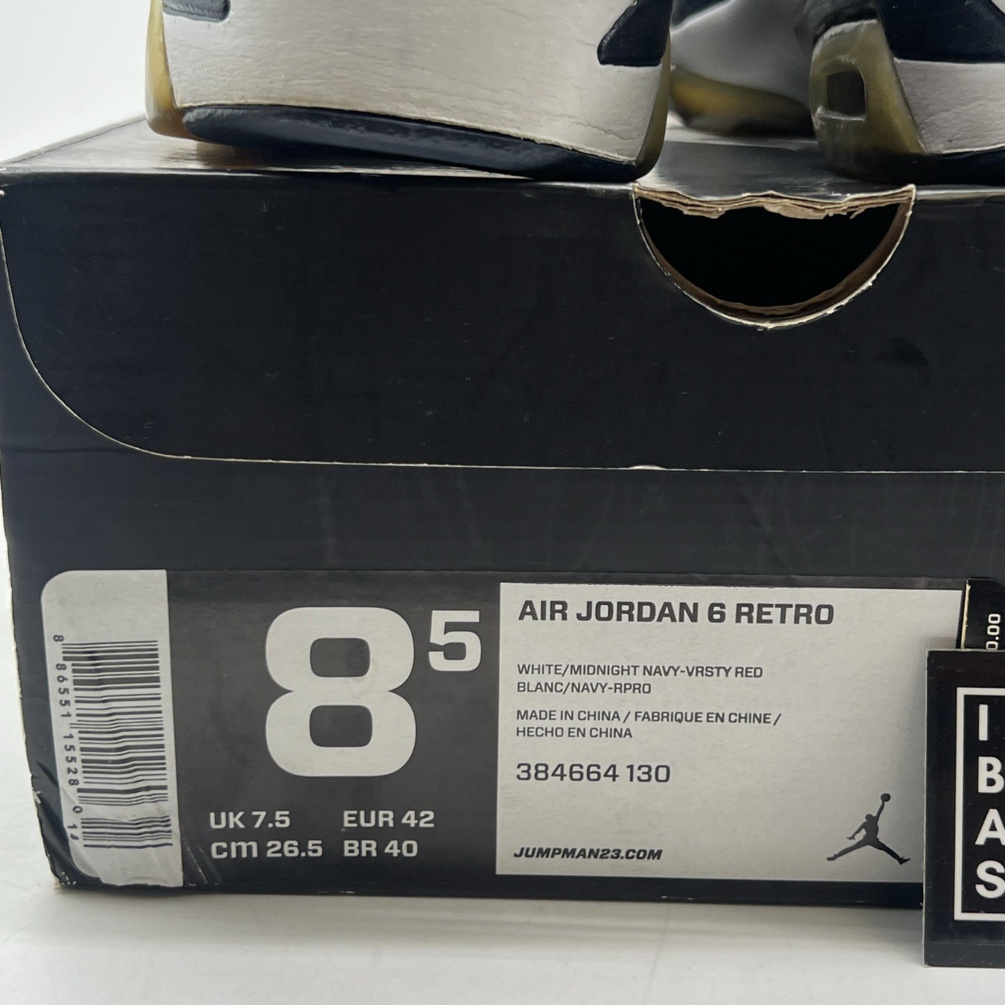 Size 8.5 - Air Jordan 6 Retro 2012 Olympic (384664-130)