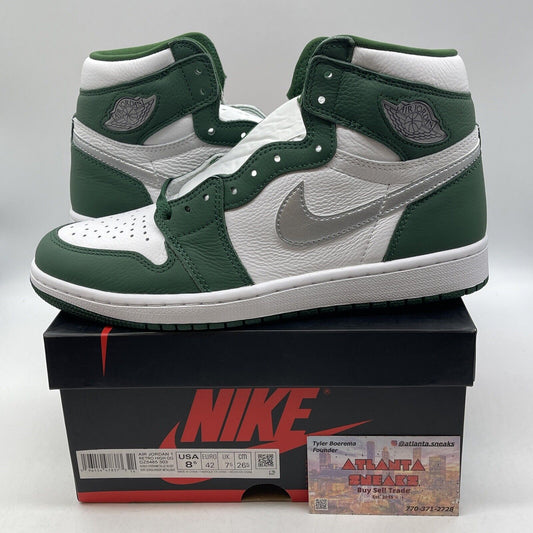 Size 8.5 - Jordan 1 Retro OG High Gorge Green Silver Leather (DZ5485-303)