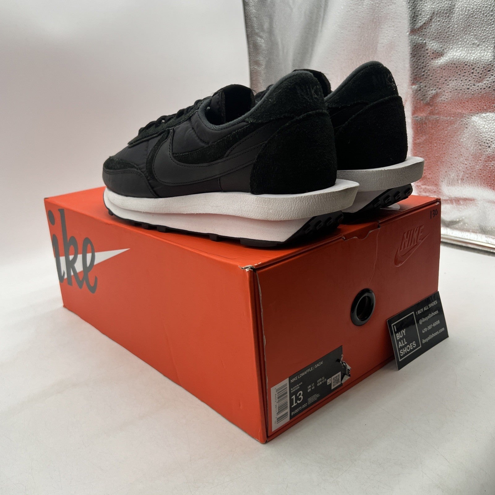 Size 13 - Nike sacai x LDWaffle Black Nylon (BV0073-002)