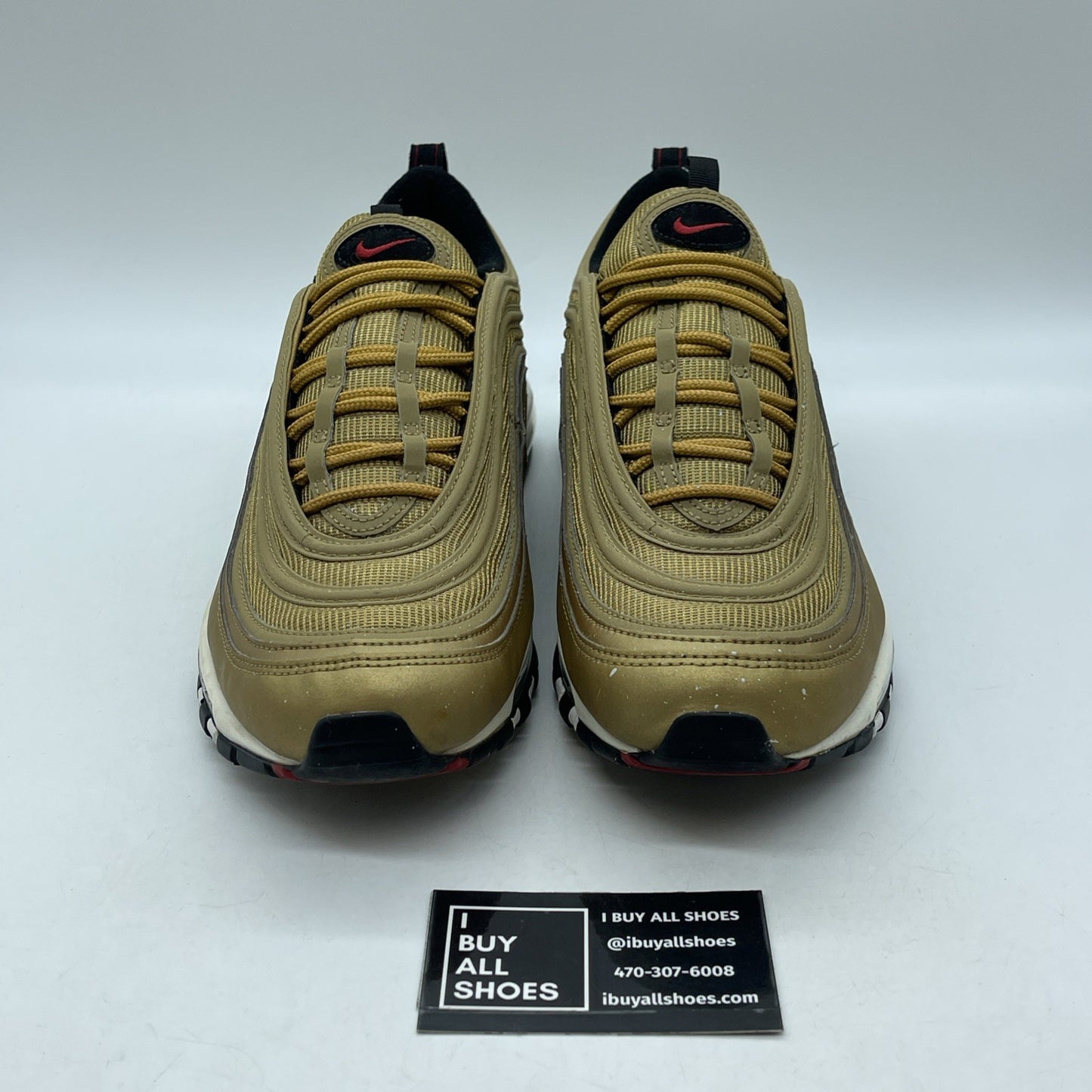 Size 10.5 - Nike Air Max 97 OG QS Metallic Gold Suede Leather (884421-700)