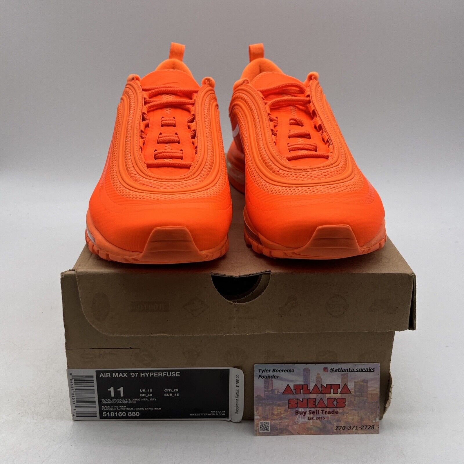 Size 11 - Nike Air Max 97 Hyperfuse Total Orange (518160-880)