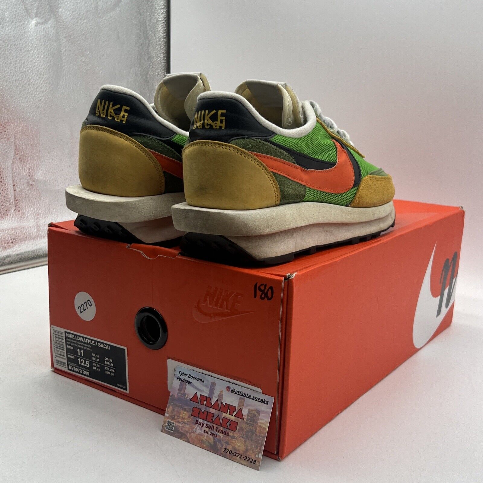 Size 11 - Nike sacai x LDWaffle Green Gusto Yellow Orange (BV0073-300)