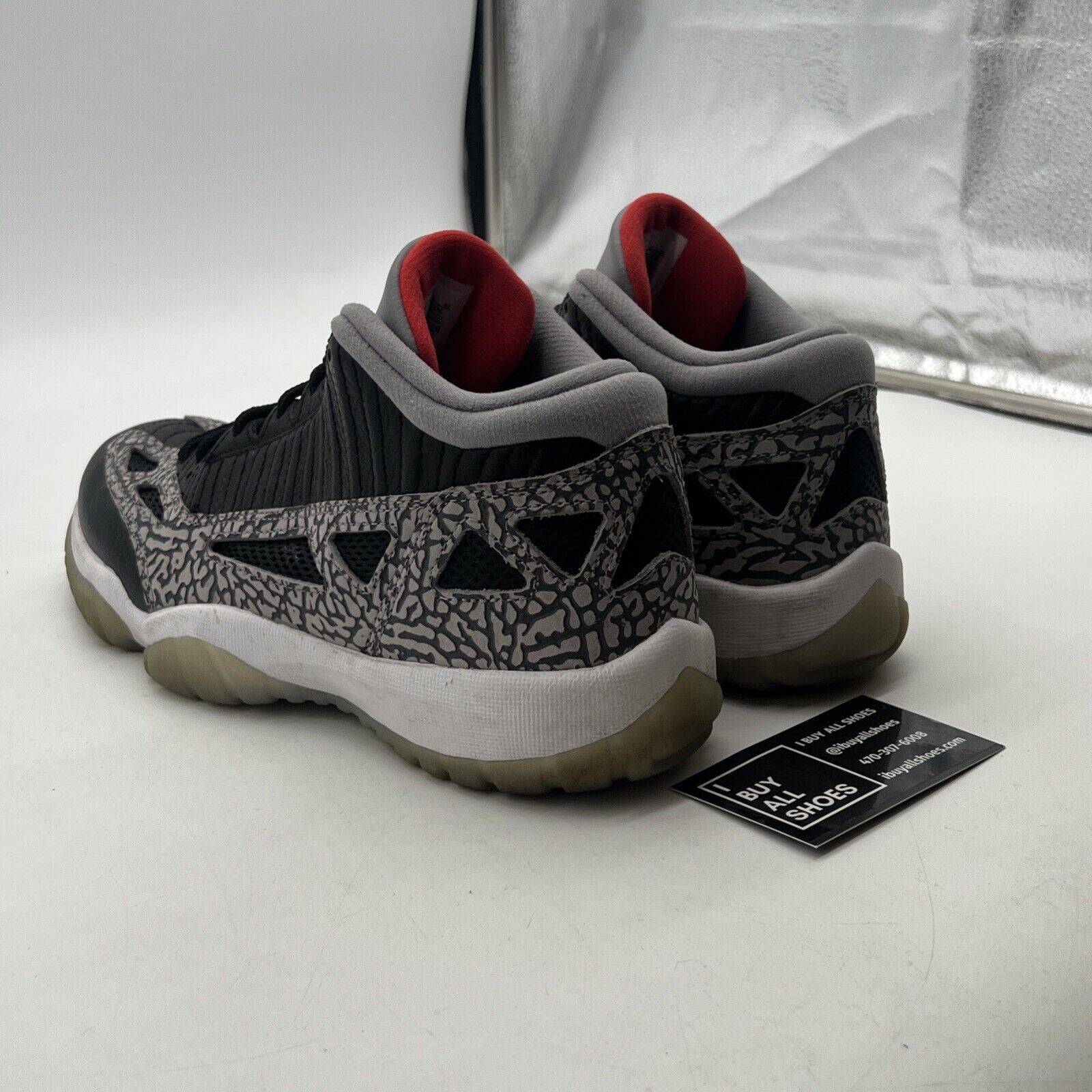 Size 8 - Air Jordan 11 Retro IE Low Black Cement (919712-006)