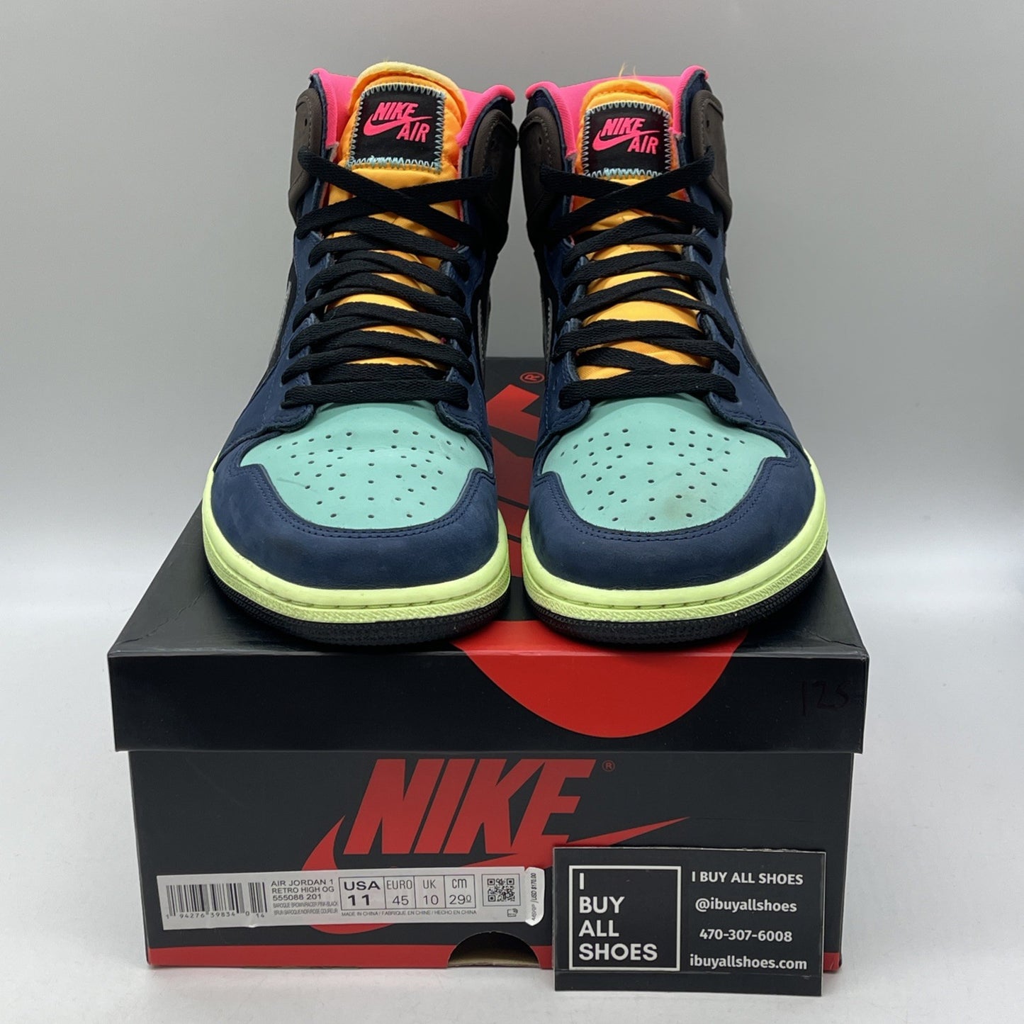 Size 11 - Jordan 1 Retro High Tokyo Bio Hack Black Brown Suede (555088-201)