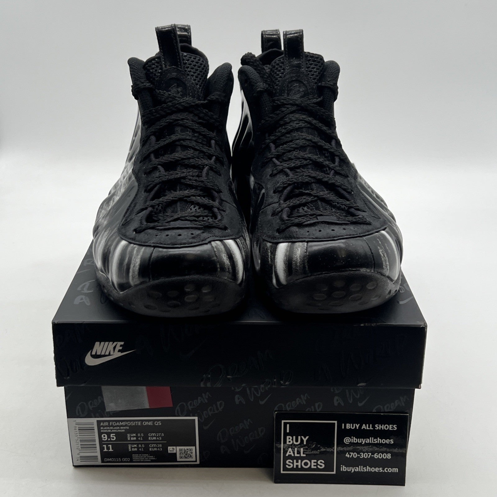 Size 9.5 - Nike Air Foamposite One QS Dream A World - Black (DM0115-002)