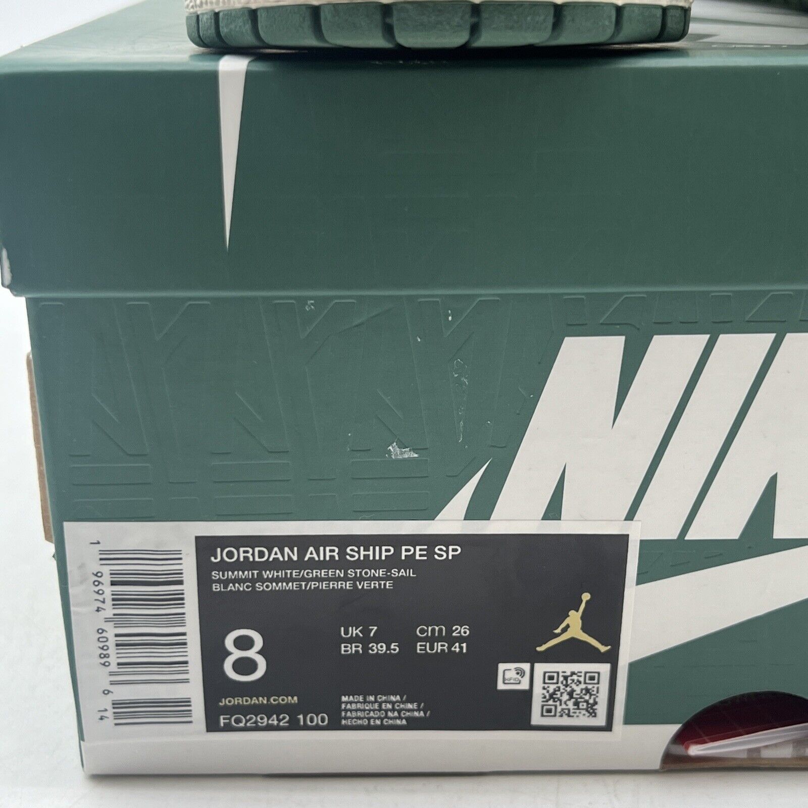 Size 8 - A Ma Maniére x Jordan Air Ship PE SP Green Stone