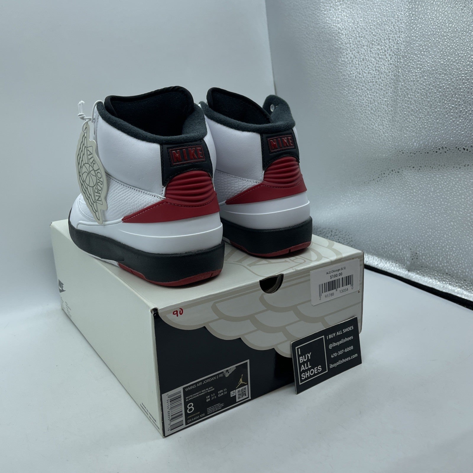 Size 8W - Air Jordan 2 Retro 2022 Chicago White Red Black Leather (DX4400-106)