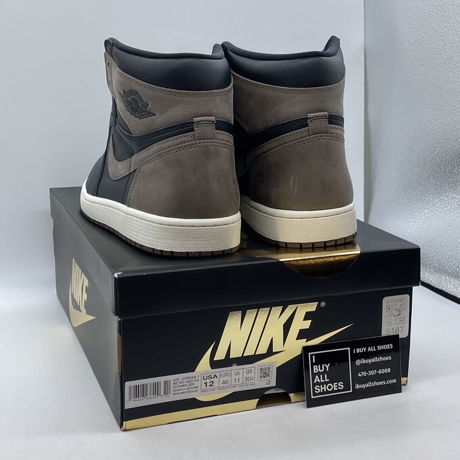 Size 12 - Jordan 1 Retro OG High Palomino Brown Black Suede Leather (DZ5485-020)