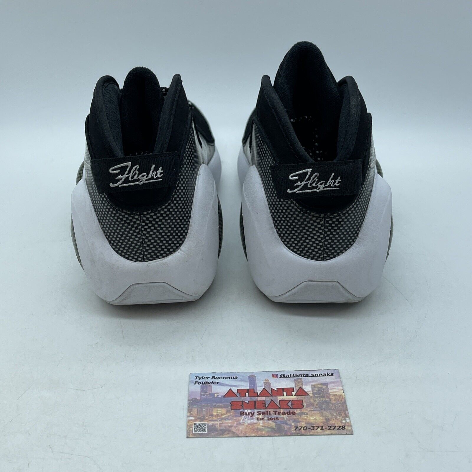 Size 9 - Nike Air Zoom Flight 95 2015 Black Metallic Silver Suede  (806404-001)