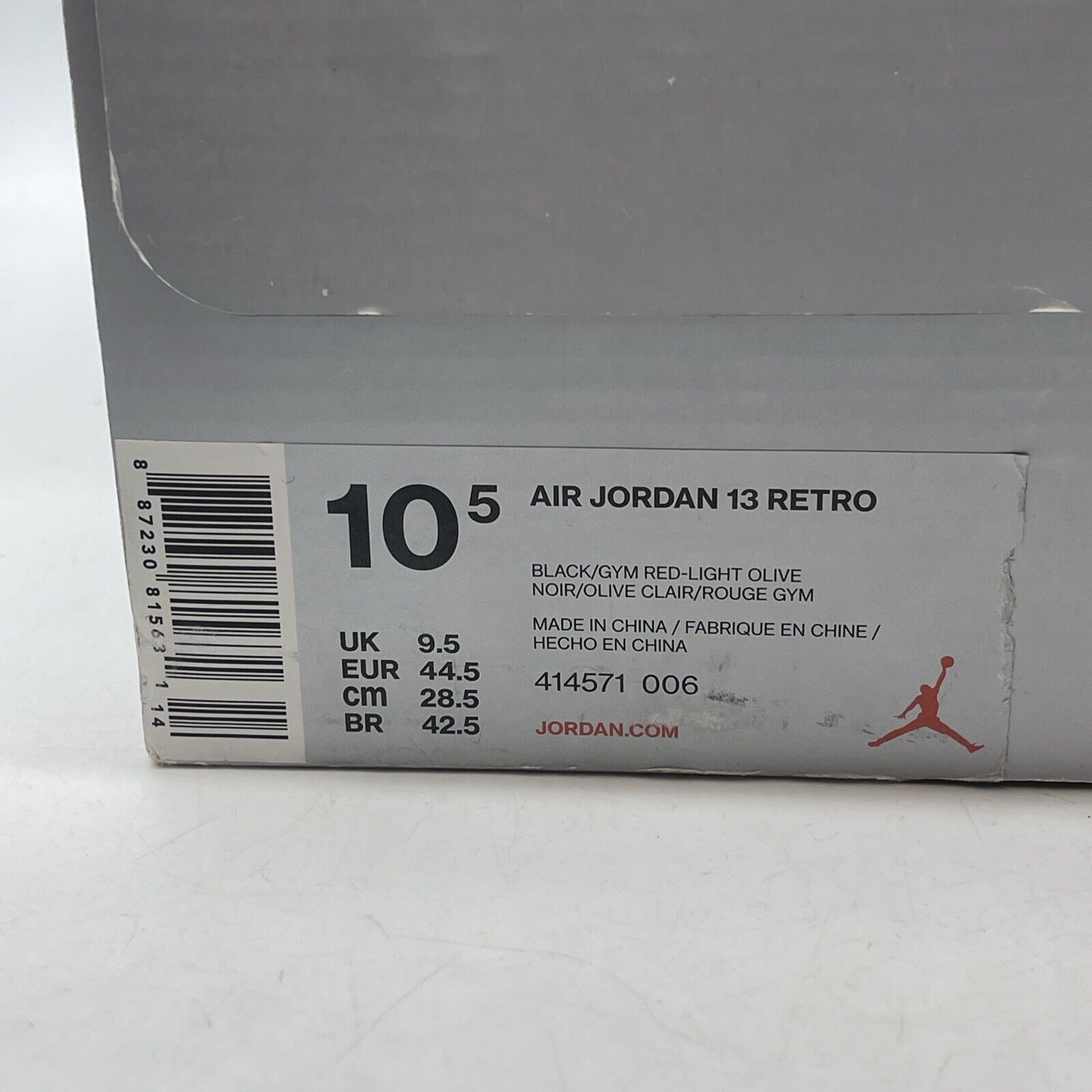 Size 10.5 - Air Jordan 13 Retro Olive Green Black Suede Leather (414571-006)