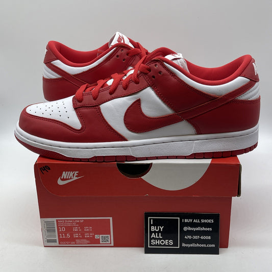 Size 10 - Nike Dunk Retro SP 2020 Low St. John's Red White Leather (CU1727-100)