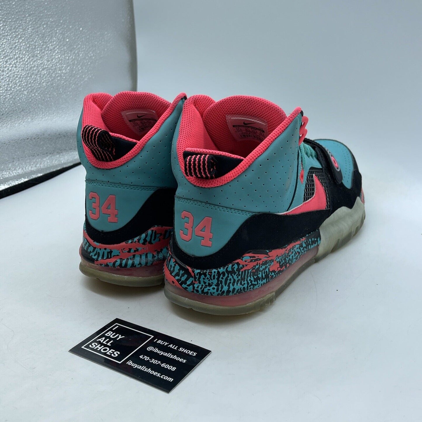 Size 11.5 - Nike Air Max Bo Jax PRM Hyper Jade Blue Black Suede (654479-300)