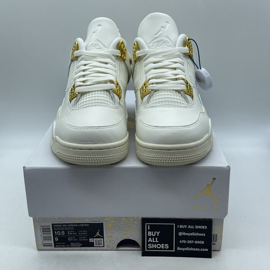 Size 10.5W - Air Jordan 4 Retro Metallic Gold (AQ9129-170)