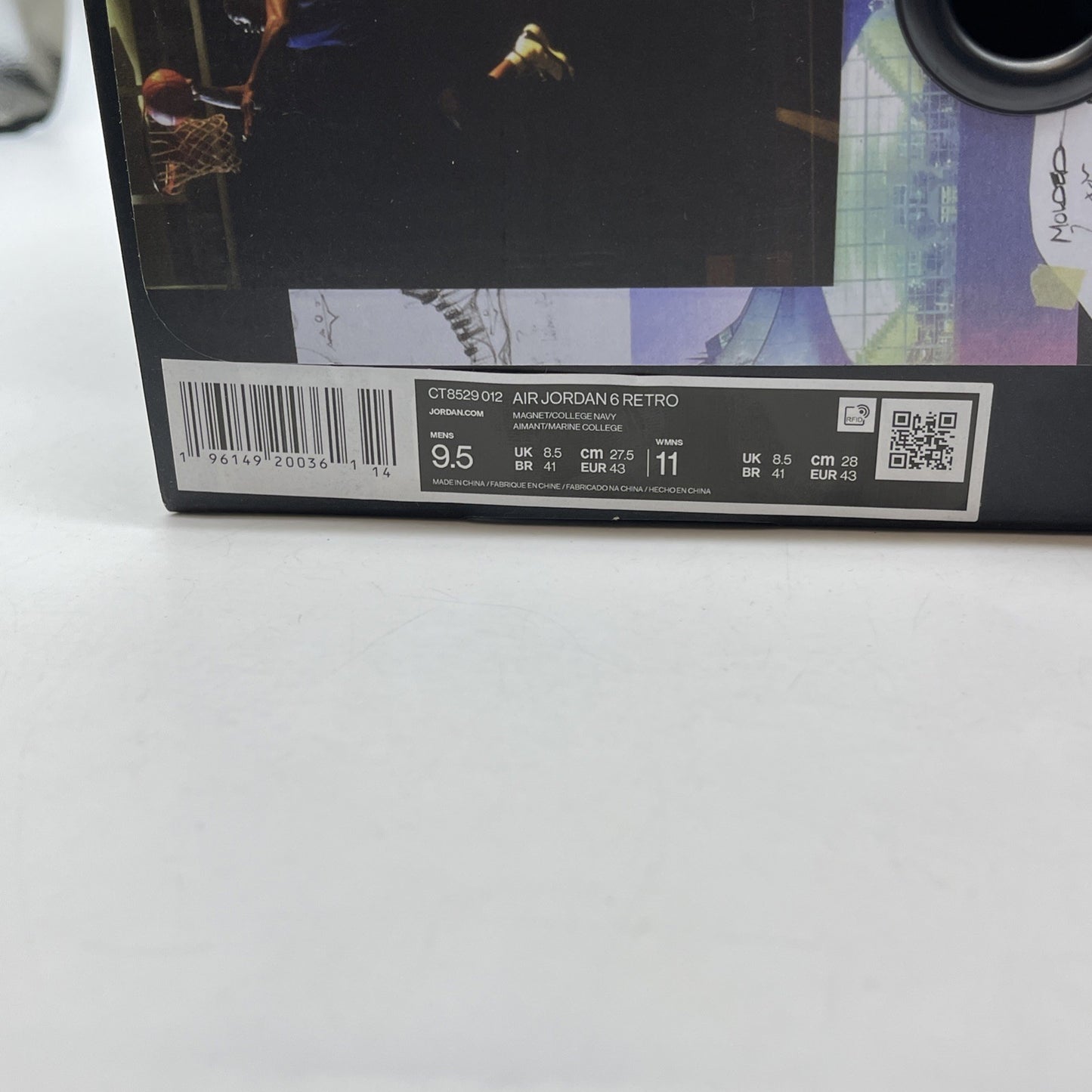 Size 9.5 - Jordan 6 Retro Mid Georgetown Grey Blue Suede (CT8529-012)