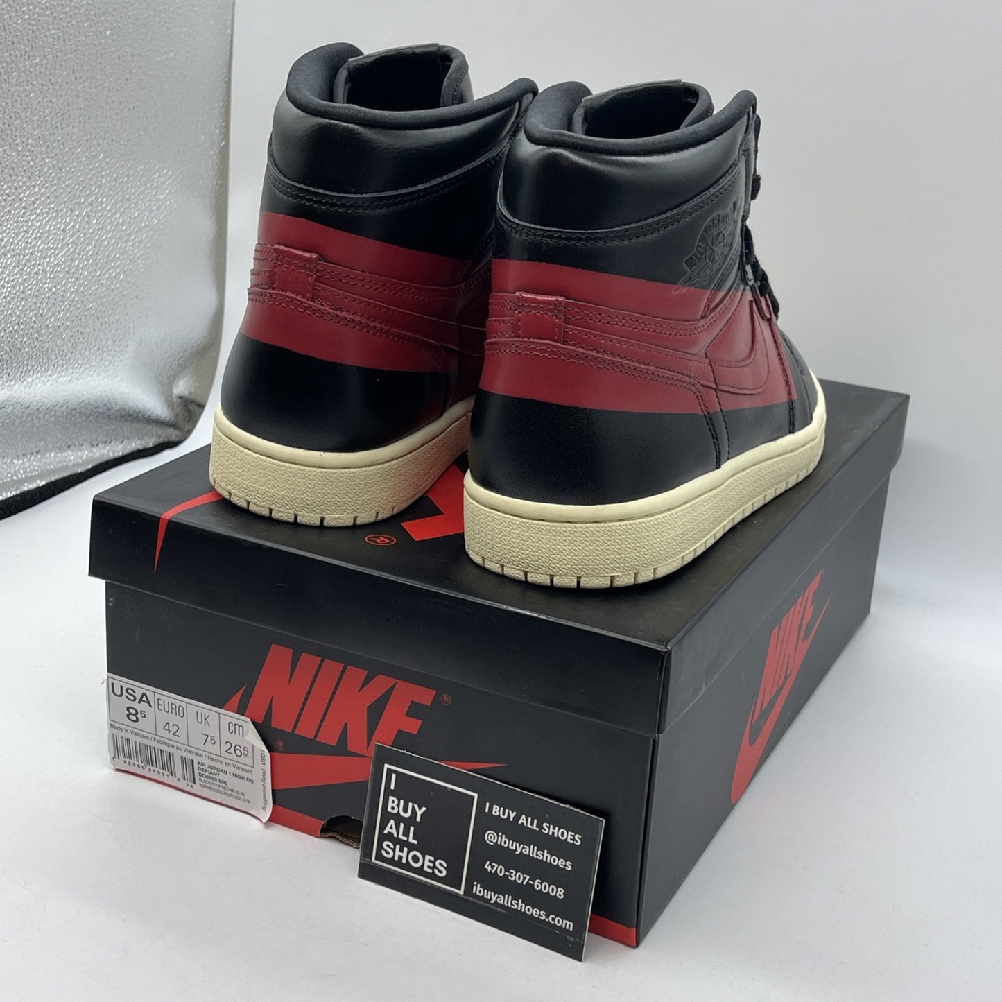 Size 8.5 - Air Jordan 1 Retro OG High Couture Red Black Leather (BQ6682-006)
