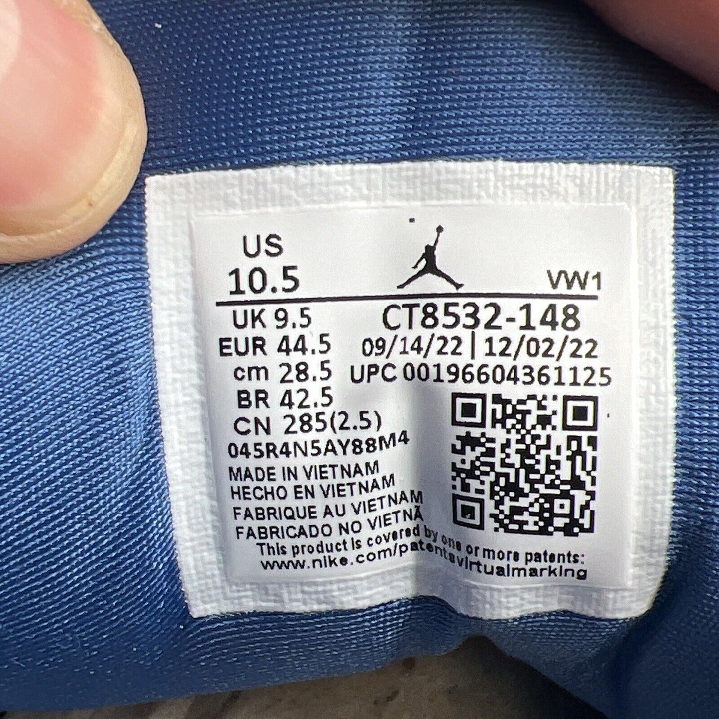 Size 10.5 - Jordan 3 Retro Mid Washington Wizards White Blue  (CT8532-148)