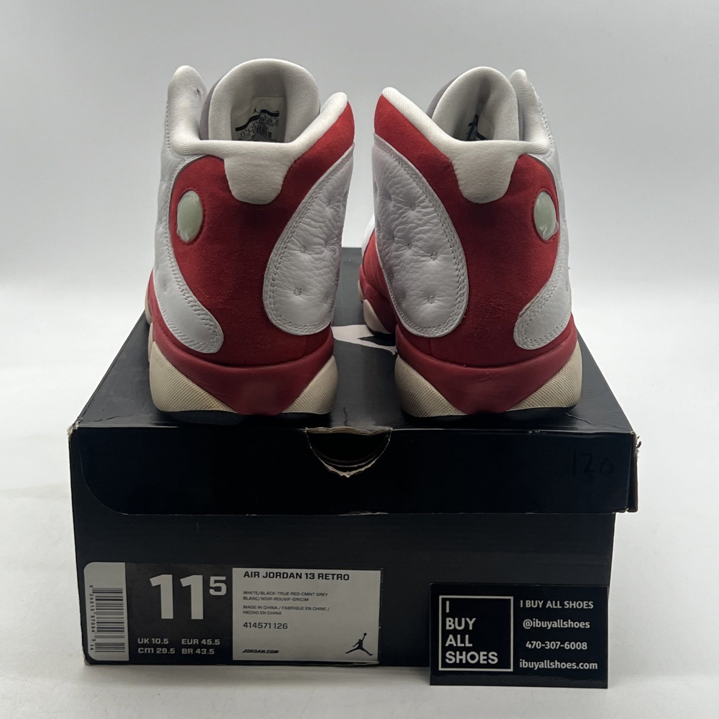 Size 11.5 - Air Jordan 13 Retro 2014 Grey Toe (414571-126)