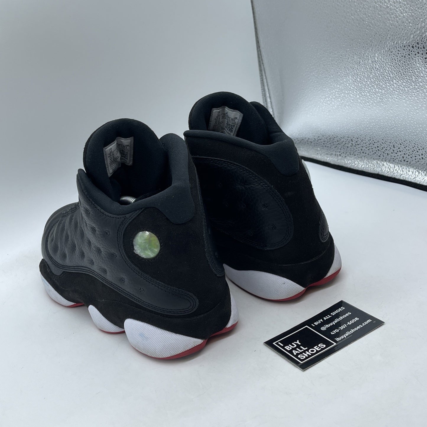 Size 12 - Jordan 13 Retro Mid Playoff Black White Suede Leather (414571-062)